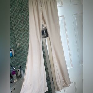 PrettyLittleThing High-Waisted Ribbed Flare Pants